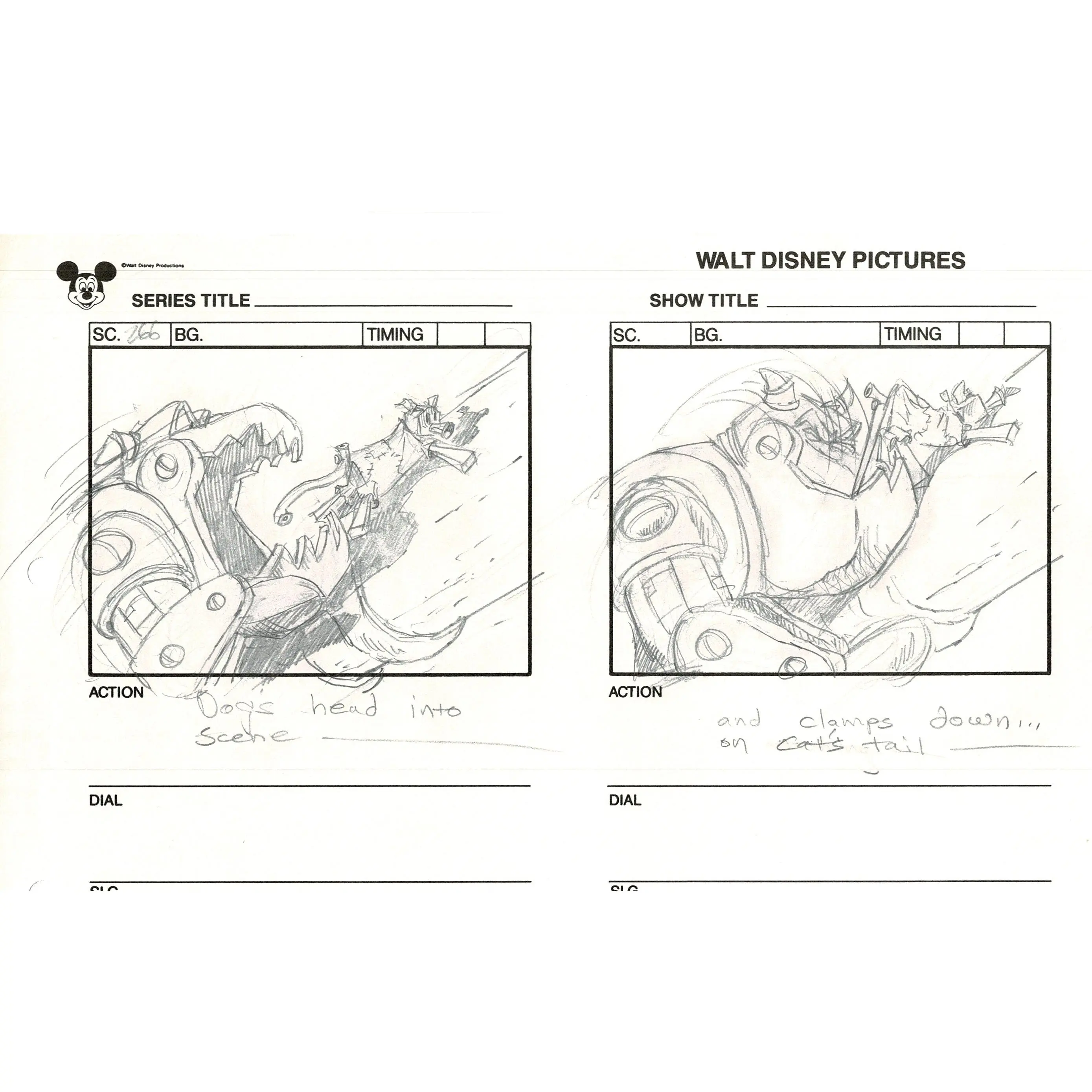 Chip n Dale Rescue Rangers Original Production Animation Storyboard Walt Disney FIRST EPISODE 1988 A24