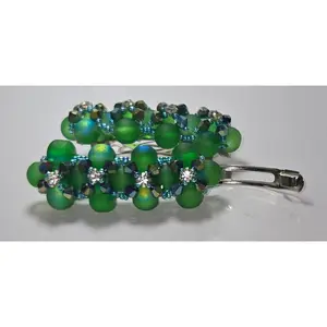 2" Green Barrettes