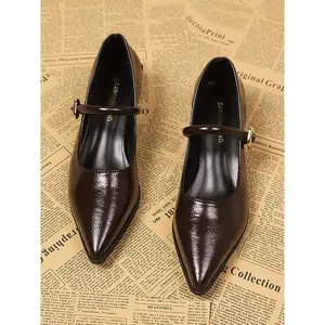 Women’s fashionable solid-color pointed-toe flat shoes—casual, comfortable, chic ballet flats for daily wear; versatile commuter shoes for women and girls; suitable for running.