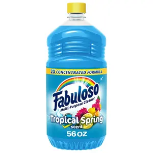 Fabuloso Multi-Purpose Cleaner & Floor Cleaner 2x Concentrated Tropical Spring 56 fl oz - Versatile Cleaning Solution Household Plastic Baking Scented