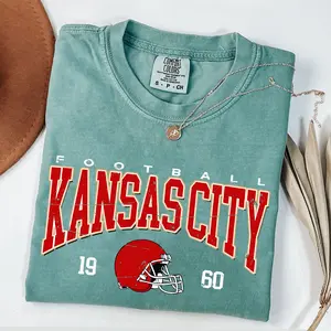 Comfort Colors Kansas City FB Vintage Style Shirt, Kansas City Fan Gifts, Comfort Colors Shirt