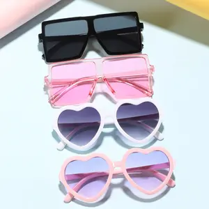 Cute Heart Frame Glasses for Kids Aged 4-8 Years Old, Lightweight Durable Fashion Eyewear for Daily Use & Stylish