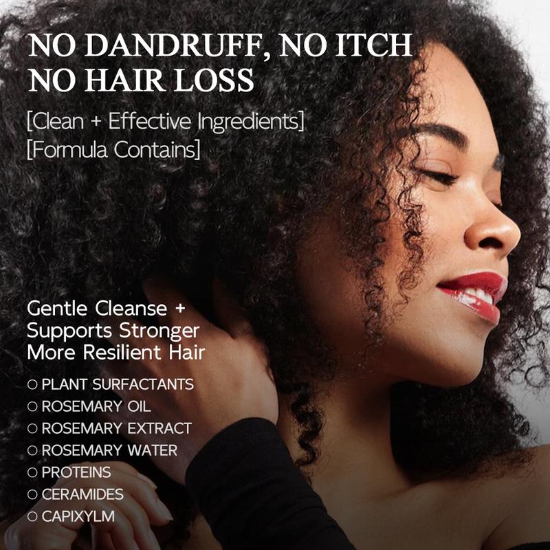 【SW-1】Easyes Rosemary Hair Shampoo Anti-Dandruff Anti-Thinning Repairs Strengthens 3 in 1 - Woody Fragrance Women and Men Shampoo Gently Cleanse Suitable for all hair types vegan no animal testing Hair Product The best choice for gifts