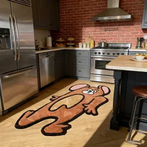 1pc Modern Cartoon Mouse Pattern Carpet Mat, Washable Easy Clean Plush Rug, Home Decor for Living Room Bedroom Sofa Table, Fluffy Area Rug