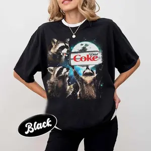 Three Raccoons Diet Coke Vintage Comfort Color T-shirts, Funny Meme Genz Dank Raccoons, Gifts, Unisex Tee, Top Menswear Underwear Crewneck