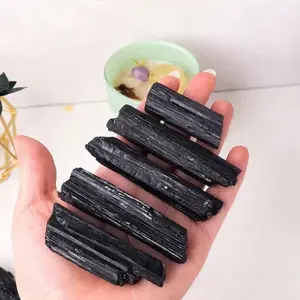 Black Tourmaline Crystal/Stone Natural Raw Pieces for your home office shop/store decor Decorative Piece