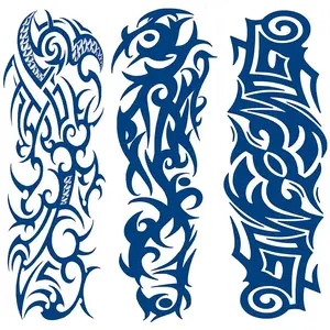 Semi-permanent Herbal Tribal Temporary Tattoo Sticker, Long Lasting Realistic Fake Tattoo Sticker, Body Art Decoration for Men & Women