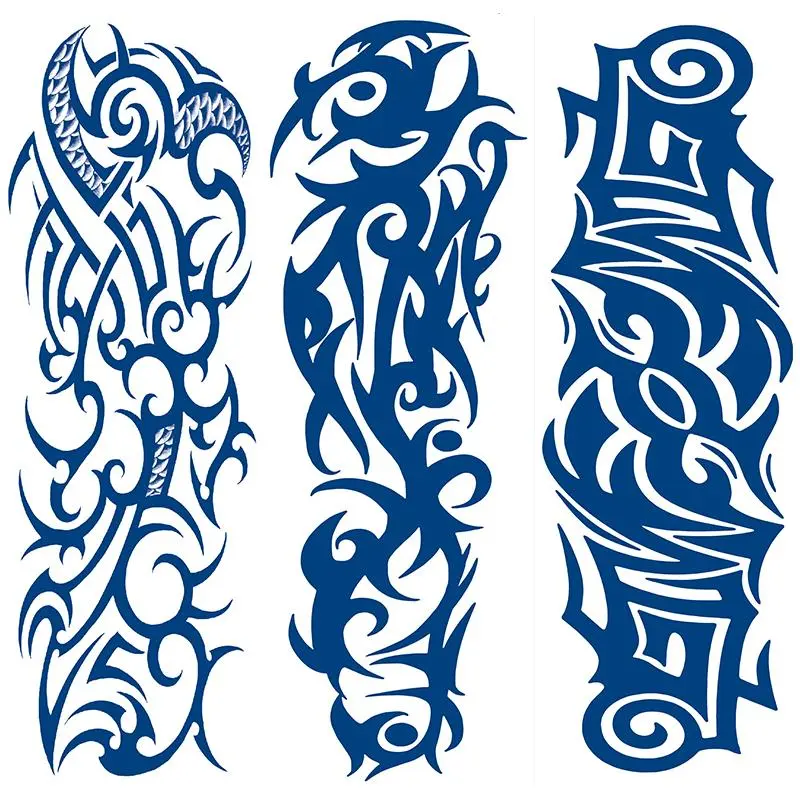 Semi-permanent Herbal Tribal Temporary Tattoo Sticker, Long Lasting Realistic Fake Tattoo Sticker, Body Art Decoration for Men & Women