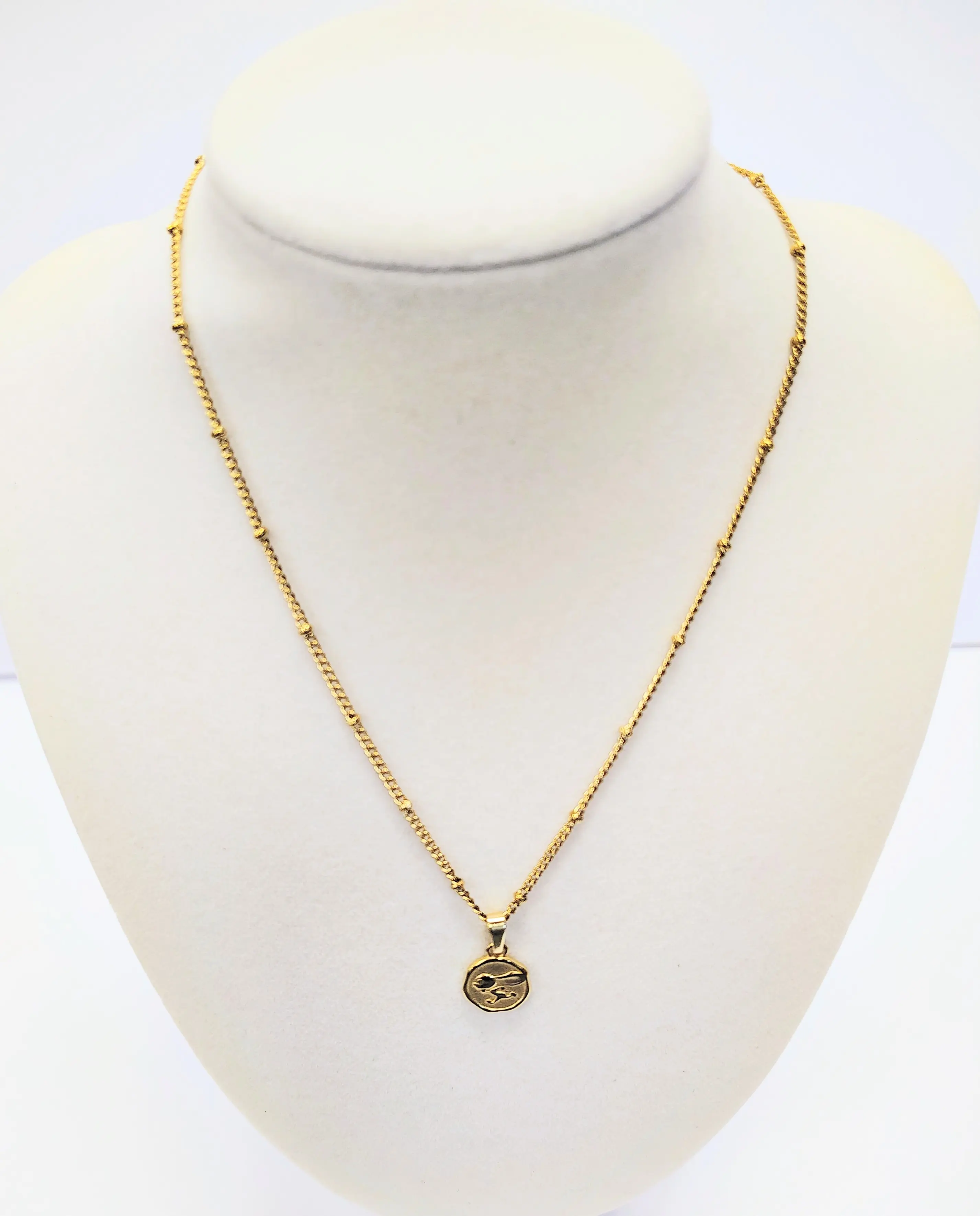 Stainless steel necklace for women with rabbit pendant