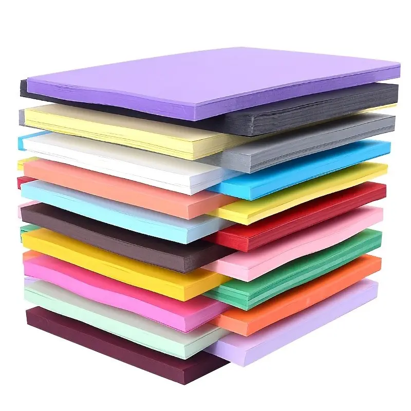 50 Sheets A4 Premium Colored Cardstock - 10 Vibrant Colors for Cards & Scrapbooking - High Quality Glossy Craft Paper - Smooth Construction Paper for Arts & Projects - Assorted Tones Scrapbook Page - Diy Craft Paper