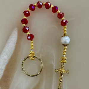 Single decade rosary keychain - perfect for carrying your faith anywhere you go