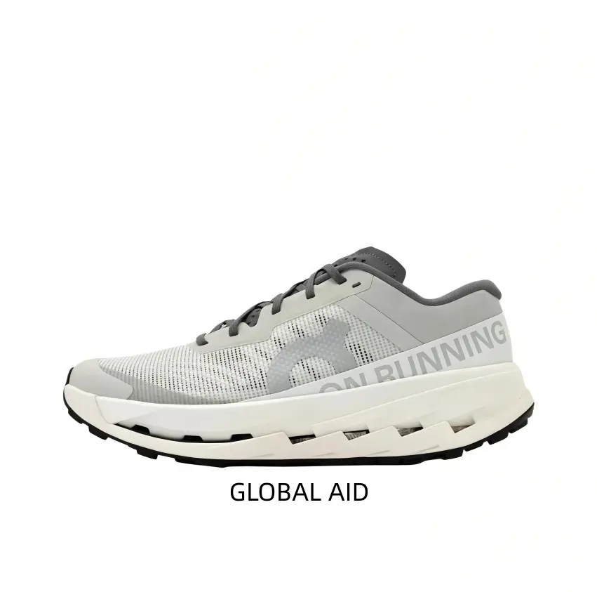 Grey-White Trail Sneaker Trainer for Outdoor Trips - Fine Porous Mesh, Special Hollow Midsole for Pressure Relief from Long-Time Standing, Constant Movement