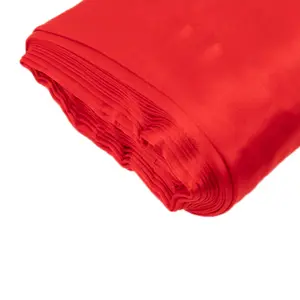 Red Lamour Satin Fabric Bolt, Heavy Matte Satin Fabric By The Yard - 54"x10 Yards