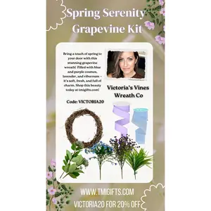 Spring Serenity Grapevine Kit By Victoria's Vines Wreath Co