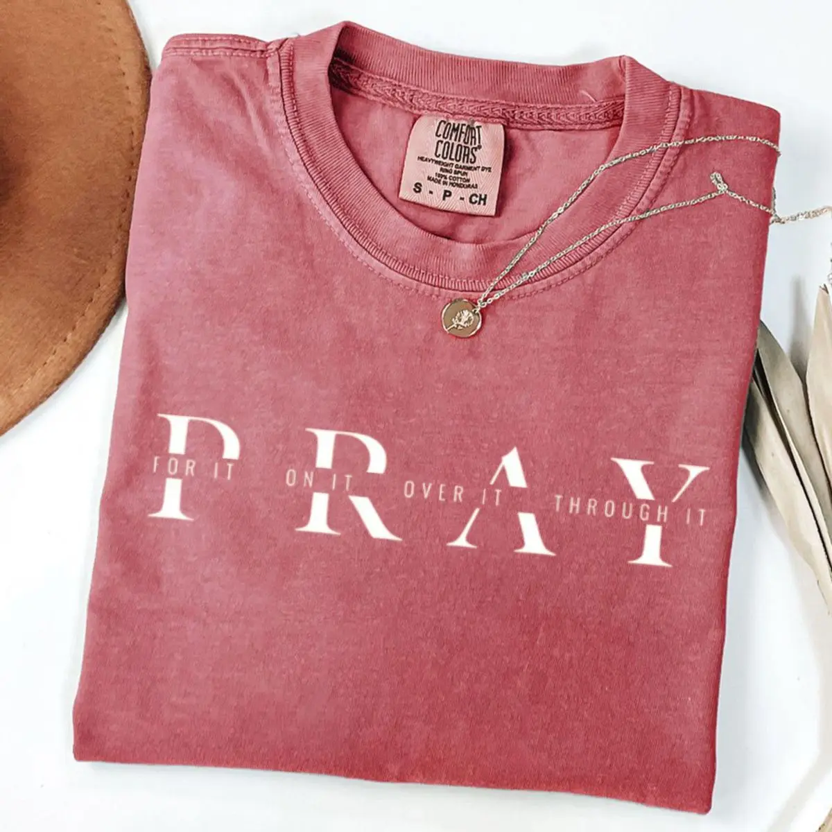 Comfort Colors Pray For It Shirt, Religious Tshirt, Pray Tee, Jesus Shirt, Bible Verses Tshirt, Christian Tee, Religious Tee, Prayer Shirt, Unisex Fitted Short Sleeve Tee, Crewneck Top
