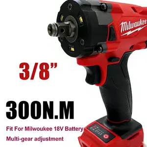 5  in  1  drill Milwaukee M18 Fuel 3/8" Gen-3 Impact Wrench Brushless Cordless Drill Lightweight High Torque Brushless Impact Gun for Professionals & DIY Enthusiasts