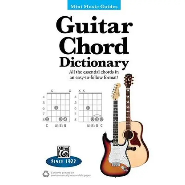 Used Compact Guitar Chord Dictionary - Mini Music Guides by Alfred Music, Easy-To-Follow Reference Guide, Easy-To-Understand Introduction, Good/VG Condition, 0.67lbs English Paperback