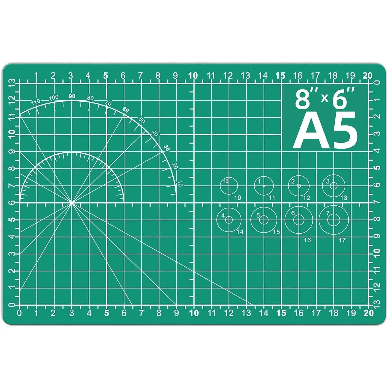 Self Healing Cutting Mat, A5 Rotary Cutting Mats for Crafts Sewing Hobby Fabric Project, 5-Ply Craft Cutting Board Double Sided, Craft Mat for Quilting