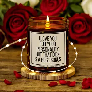 [Sale off up to 50%] Boyfriend Gift for Him, Boyfriend Christmas Gift, Funny Candles, Anniversary Gifts for Him,Gifts for Husband,I Love You For Your Personality
