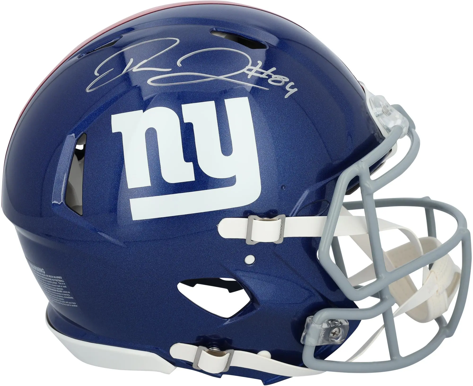 Theo Johnson New York Giants Autographed Riddell Speed Authentic Helmet - Fanatics Authentic Certified
