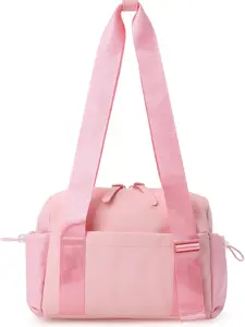 Small Gym Bag for Women Girls,Waterproof Mini Gym Bag with Wet Compartment,Small Duffle Bag for Workout Sport Travel Weekender,Pink