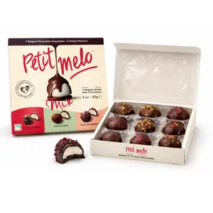 Vandenbulcke Petit Melo - 3 Flavors - Milk Hazelnut - Speculoos - Dark Raspberry - 9 Pieces per Box