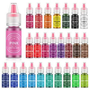Food Coloring Set 26 Vibrant Cake Coloring Liquid Set,Food Grade Dye for Icing,Fondant,Cookies,DIY Supplies Kit-0.25 Fl. oz (6 ml)/Bottles Baking Nata