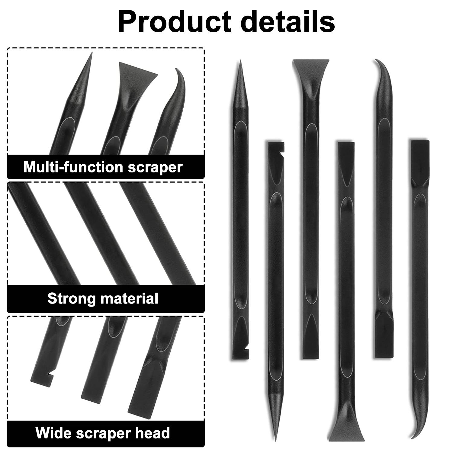 Car Detailing Pick Set for Car Detailing Kit,Safe Automotive Tool Set for Cleaning, Plastic Picks with 6 Cleaning Heads, Interior and Exterior Use,6 Pack