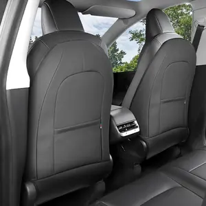 Viaviat Seat Back Kick Protector Designed for Tesla Model Y/3/X/S Accessories(Includes 2025 Model Y & 2024-2025 Model 3 Highland) - Waterproof, Scratchproof Backseat Cover, Set of 2