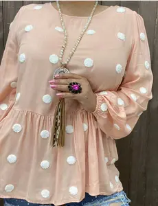 Karly Peach Dot Top