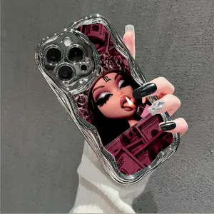 Elegant Luxury: A stylish protective phone case with luxurious surface treatment, suitable for iPhone 16, 15, 14, 13, 12, 11 Pro and Promax as well as 16, 15, 14 Plus, featuring a cute, fashionable, heavy-duty shockproof design White