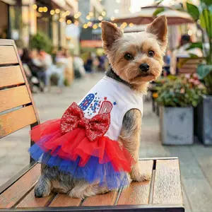 Cute Puffy Skirt Dress for Pets, Suitable for Dogs & Cats, Teddy Bichon Pom Gidget Yorkie Small Dog Clothes, Usa Design, Clothing