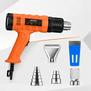LJPXHHU Heat Gun 1850W 1.5s Fast Heat Heavy Duty Hot Air Gun Good Temp Control 122℉-1112℉(50-600℃）Overheat Protection 2 Speed with 4 Nozzles for DIY Craft Shrink PVC Tubing Vinyl Wrap Stripping Paint Resin