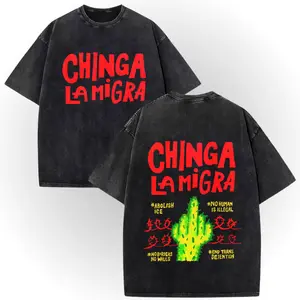 ✊🏾 100% Cotton Double-Sided Chinga La Migra Vintage Washed Tee |   Anti ICE Abolish ICE, ICE OUT,Tshirts # AbolishIce # IceOut # HumanRights # 100CottonTee # DoubleSidedTee # NoOneIsIllegal # TikTokMadeMeBuyIt # TikTokShop