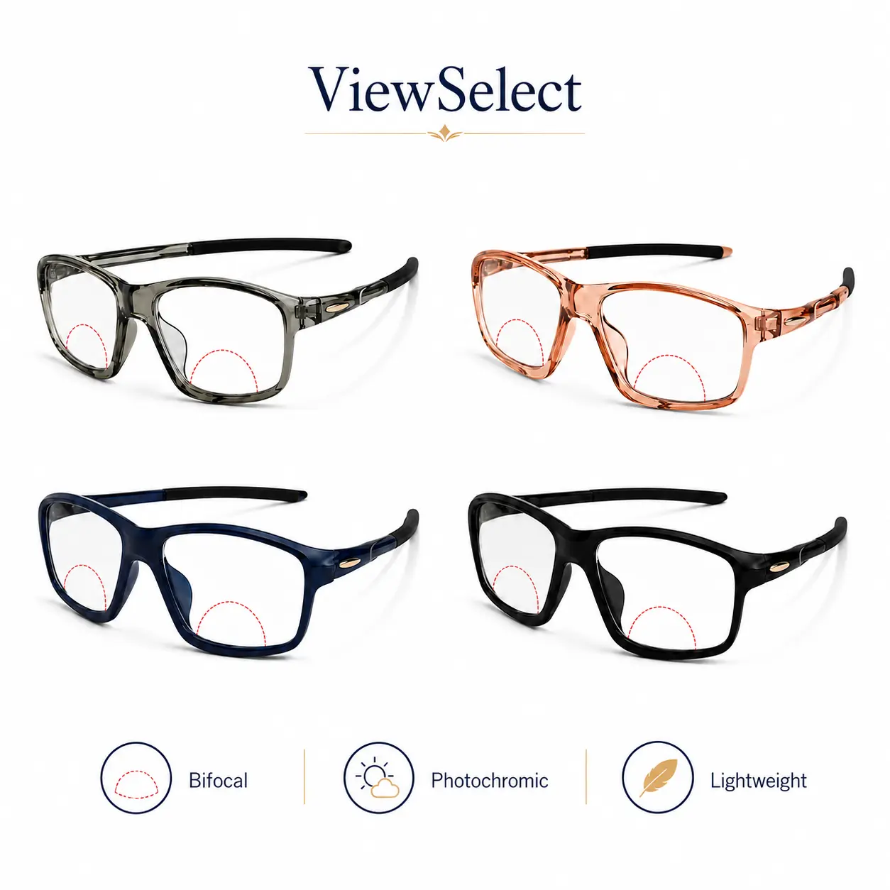 Bifocal Photochromic Reading Glasses for Men & Women, Lightweight Dual Zone Readers, HD Clear Lens Eyeglasses for Daily Reading & Outdoor Use summervibes