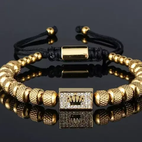 Premium Crown Bracelet Jewelry for Men With Luxury Gift Box Surprise Father's Day Gift for Him
