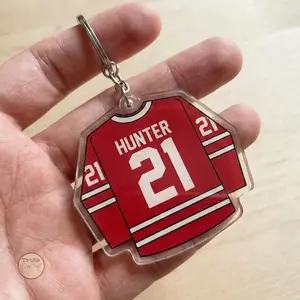 Team Scott Hunter 21 Hookey Acrylic Keychain, François Arnaud Bag Charms / Keychain, Heated Rivalry, Team Hollanov, LGBT Hockey Keychain