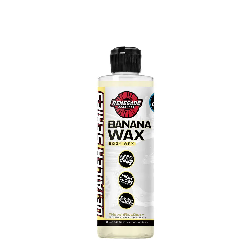 Renegade Products Banana Wax Vehicle Body Wax 16oz – Carnauba Shine & Paint Protection with Banana Scent