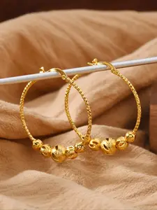 Square Bead Decorated Hoop Earrings, Fashionable Jewelry for Women, Daily Clothing Decor, Trendy All-match & Exquisite Jewelry for Birthday Gift, Hoop Earring Sets, Dainty Lightweight Hoops