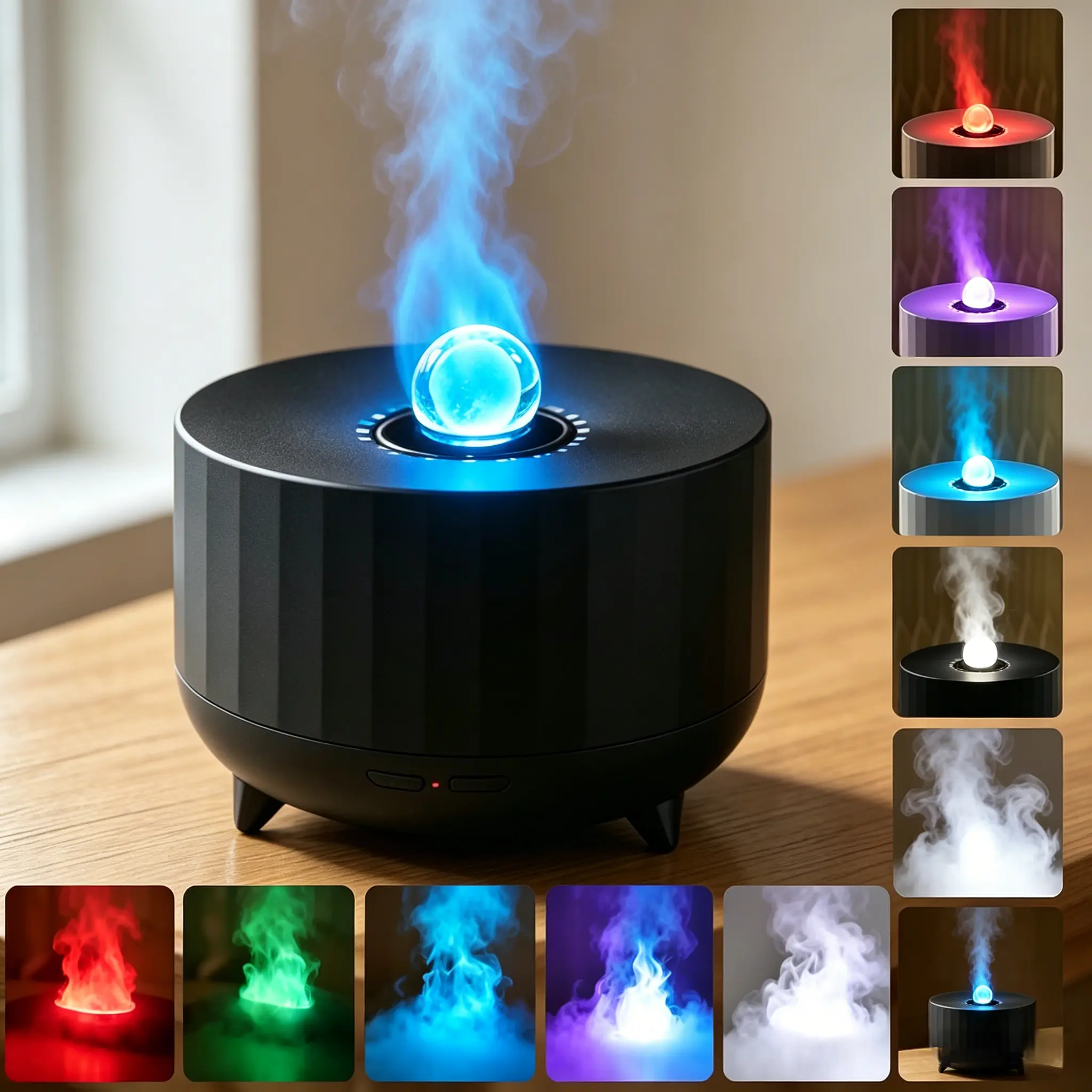 Volcano Aromatherapy Diffuser with Wireless Remote Control and Water Tank for Essential Oil and Humidifier
