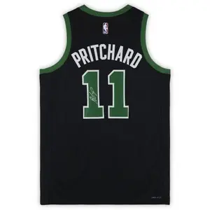 Framed Payton Pritchard Boston Celtics Autographed Jordan 2025-26 Black Statement Edition Swingman Jersey - Fanatics Authentic Certified