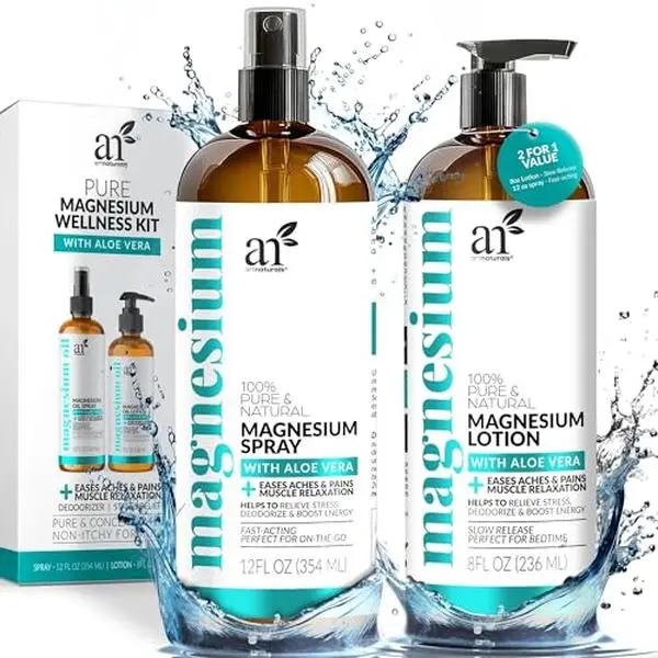 ArtNaturals Magnesium Oil Spray & Body Lotion Set
