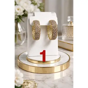 CZ Hoops 14K Gold Plated XP