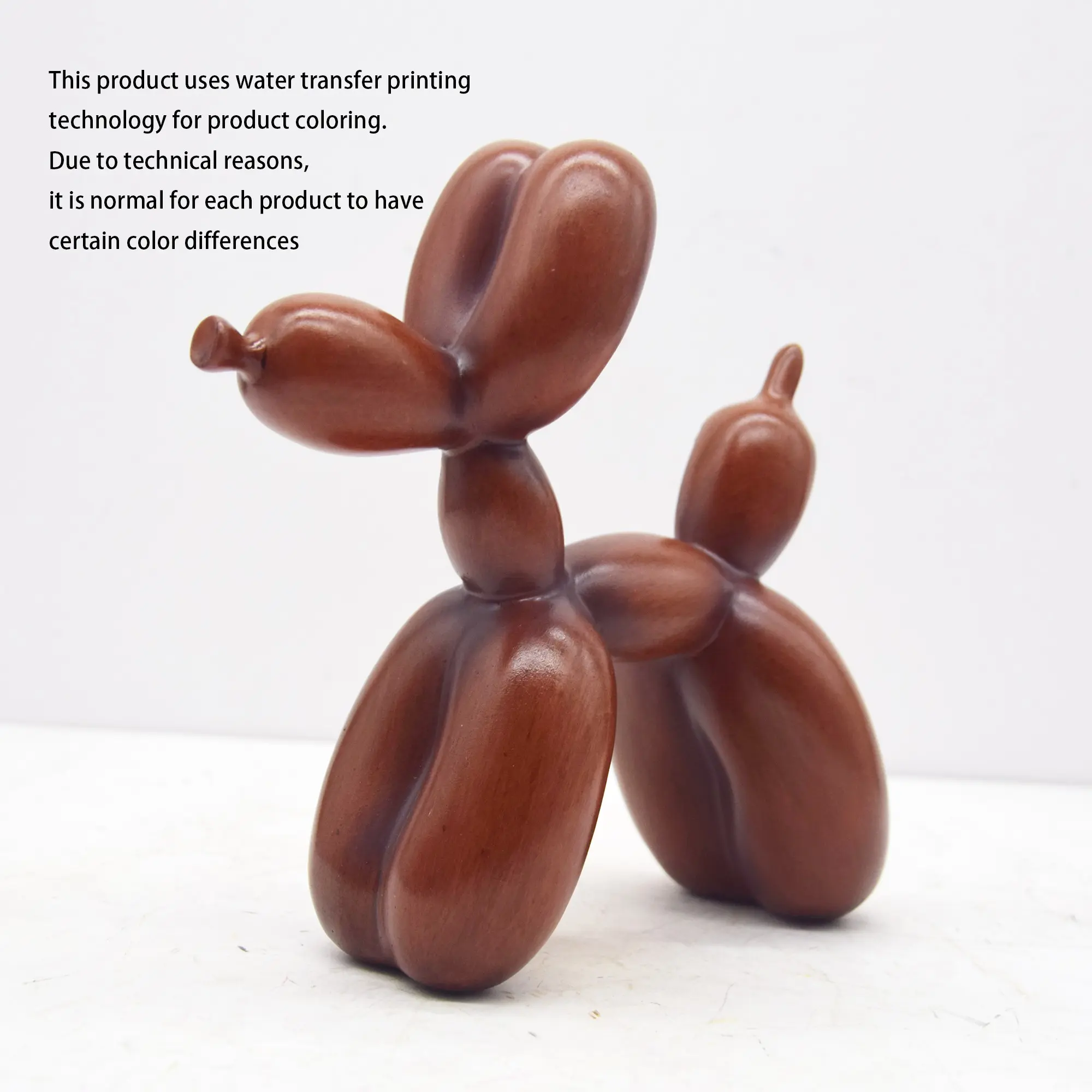 Street Art Balloon Dog Ornament, Water Transfer Colorful Craft, Creative Desk Decor for Living Room, Single Piece, Unique Home Decoration, Desktop Figurine, Sculpture Desk Decor
