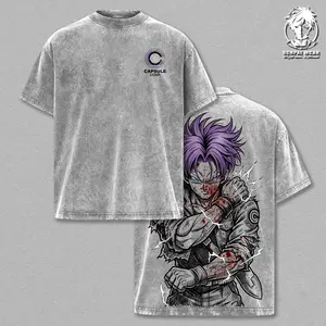 Trunks - DBZ Graphic Tee Vintage Washed Shirt Unisex Streetwear Anime Merch Future Trunks Tee DBZ T-Shirt Gift for Anime Lovers DBZ Fans