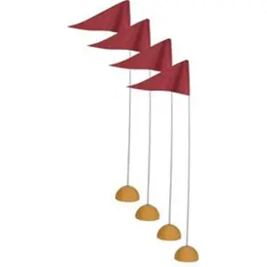 212 MAIN Universal Indoor-Outdoor Soccer Corner Flags and Banners Set, Plastic Hollow Home & Festive Party Backdrops Supplies