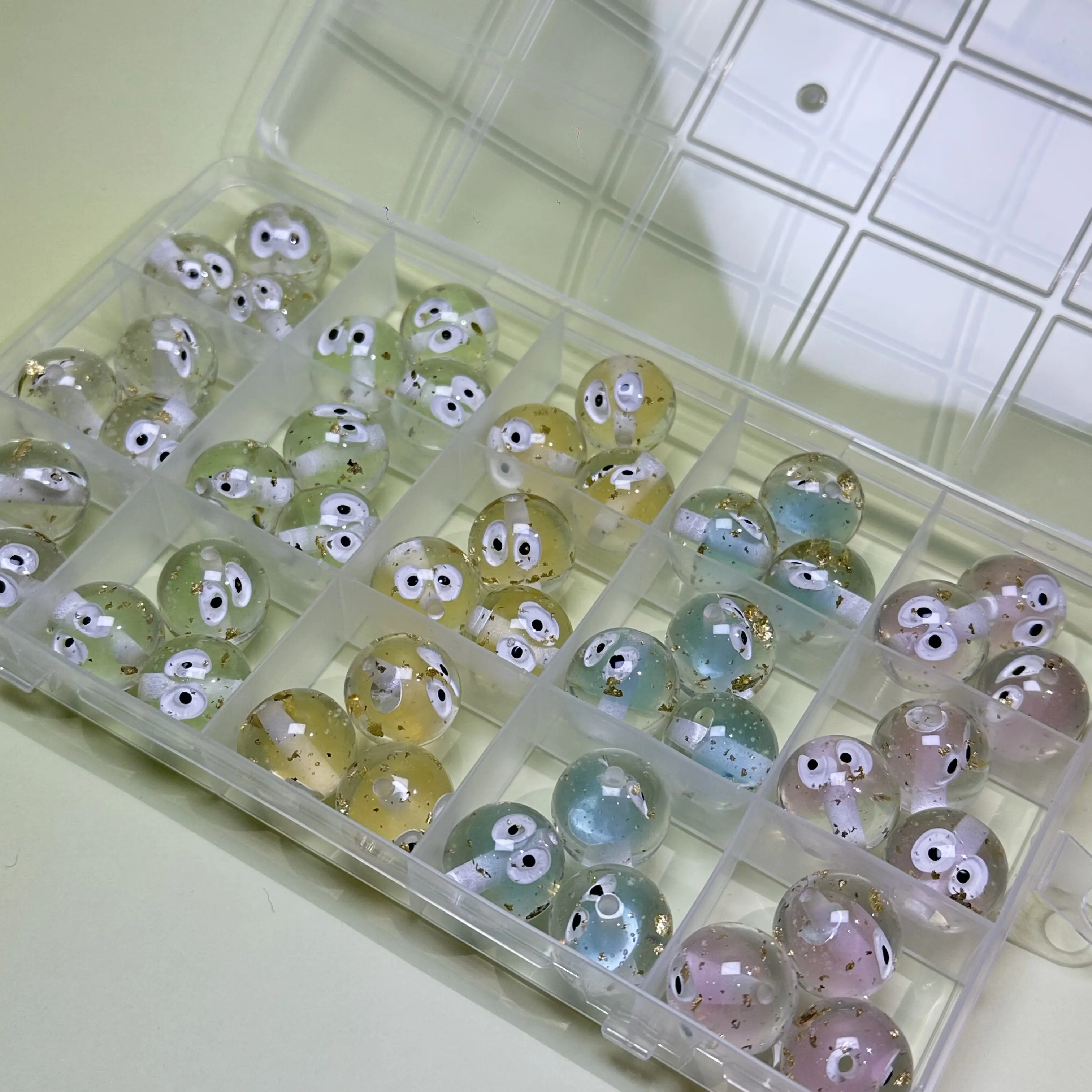【B313】【JellyFish Ghost Resin Beads】16mm Rainbow Mix For DIY Pen/Keychain Jewelry Making
