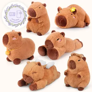 1.4 lbs Heatable & Coolable Capybara Family Stuffed Animal with Natural Flax seed Filling, Heat Pad for Kids and Women, Wellness Gift Guide