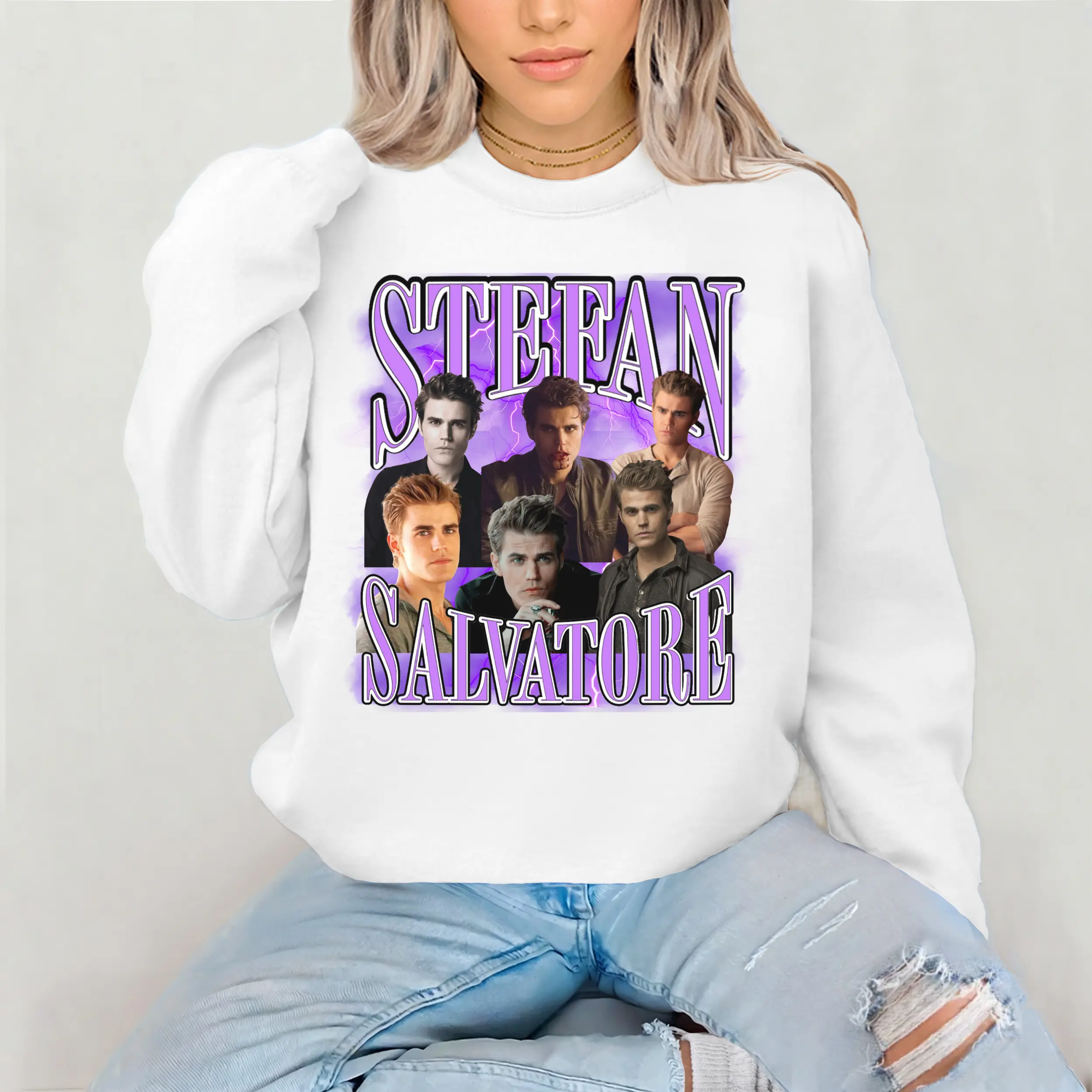 Stefan Salvatore Sweatshirt, The Vampire Diaries Sweatshirt, TVD Merch, Vampire Diaries Gift