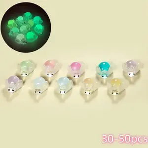 Luminous Firefly Design Aquatic Fish Tank Decoration, 30/50pcs Mini Resin Ornament, Glow in the Dark Fish Tank Decoration, Aquarium Decoration, Home Decor